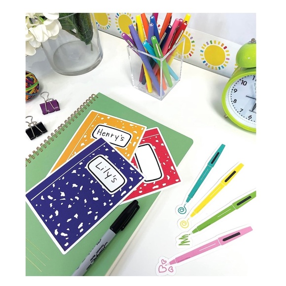 New/Repackaged-Happy Place 36-Piece Notebook & Pen Bulletin Board Cut-Outs - Picture 8 of 8